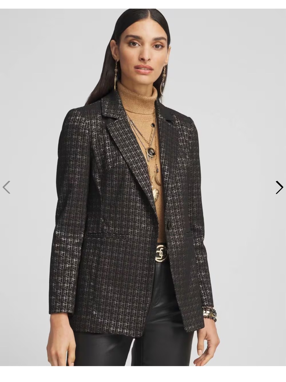 NWT Chicos US Size 18 Brigitte Metallic Blazer MSRP Tag $149